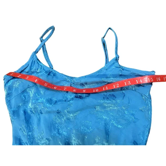 Lulu’s Blue Floral Jacquard Midi Dress S - Picture 7 of 10